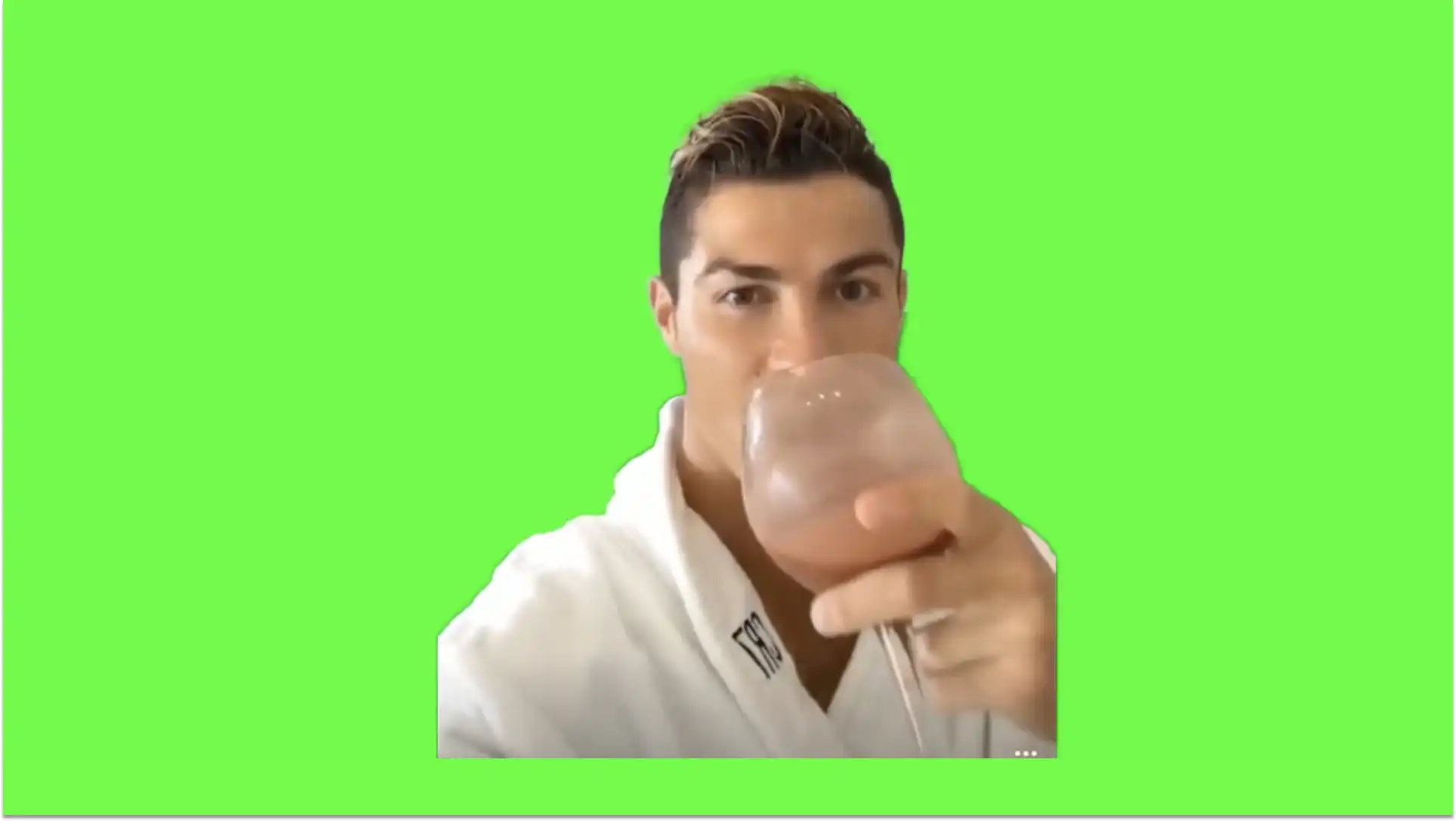 Ronaldo Drinking Meme Green Screen