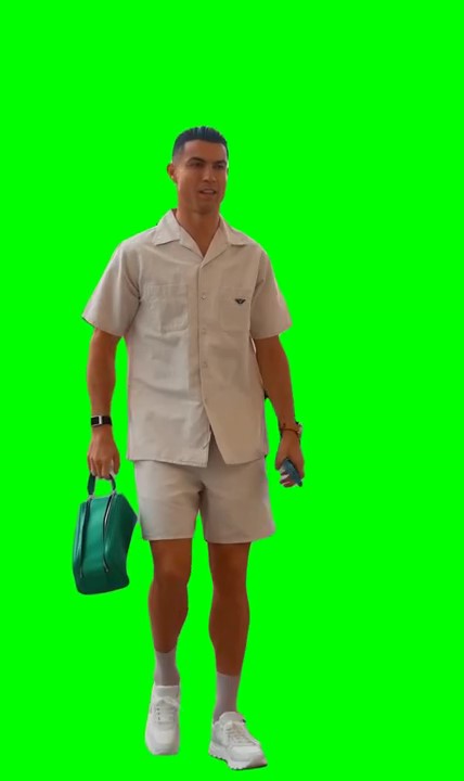 Ronaldo meowing Meme Green Screen