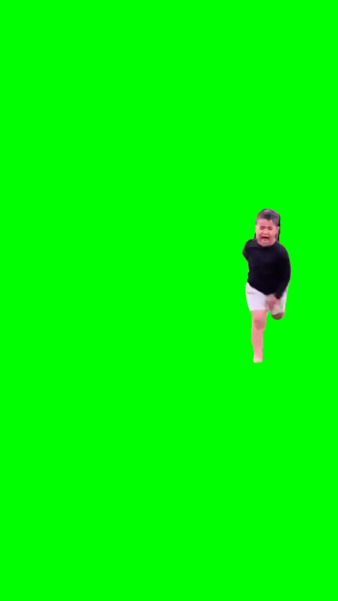 Running away meme green screen
