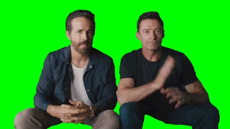 Ryan Reynolds & Hugh Jackman Deadpool Update Part Hugh Green Screen Meme