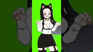 sad cat dance anime green screen