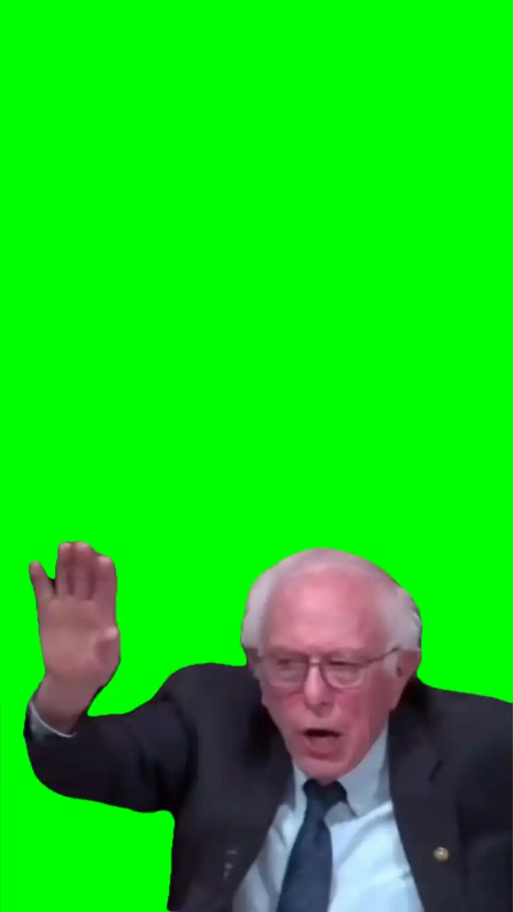 Sanders no no no green screen
