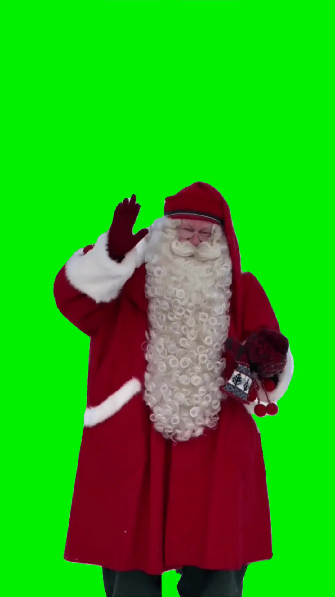 Santa Claus Waves Meme green screen