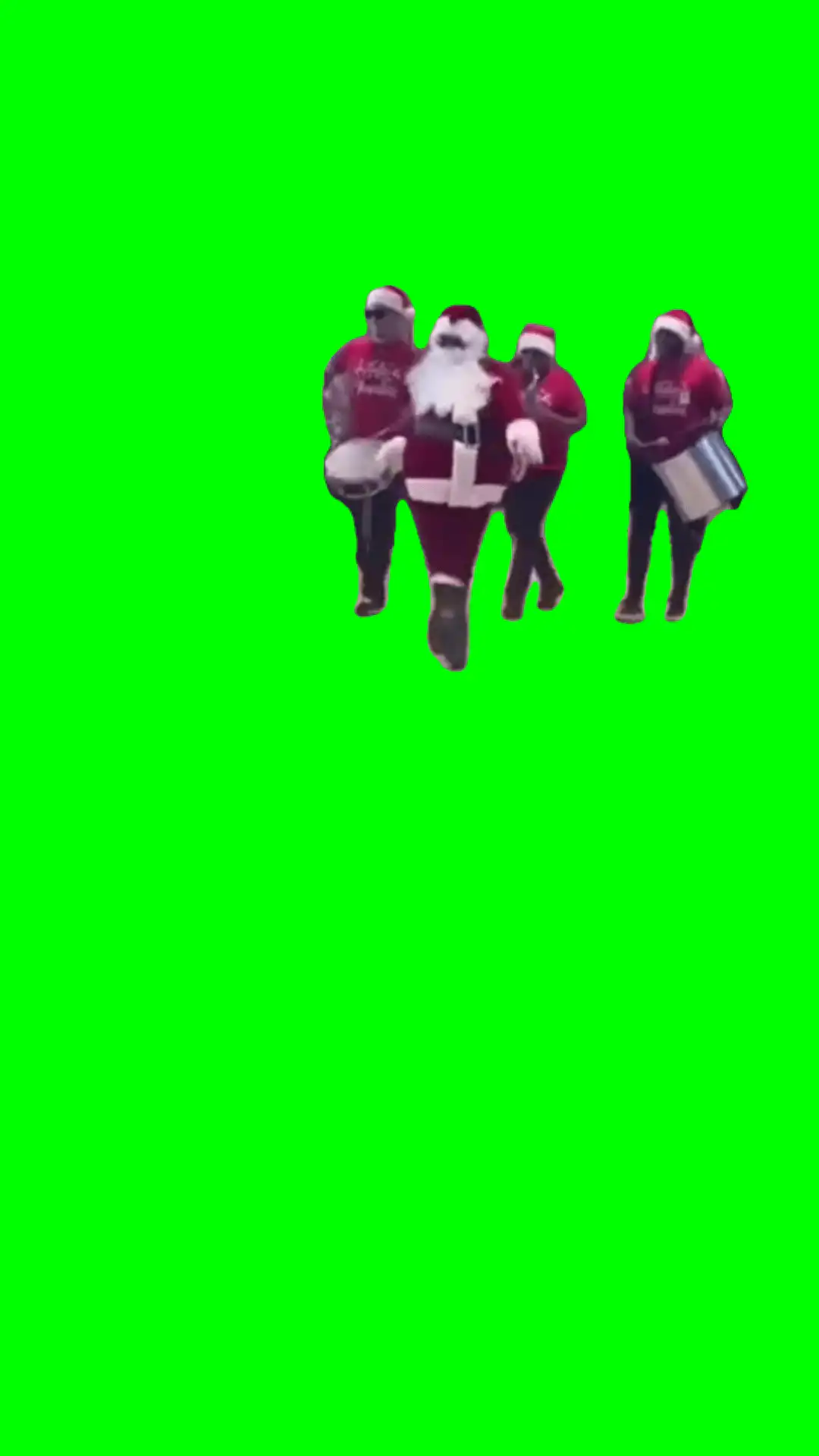 Santa parade meme green screen