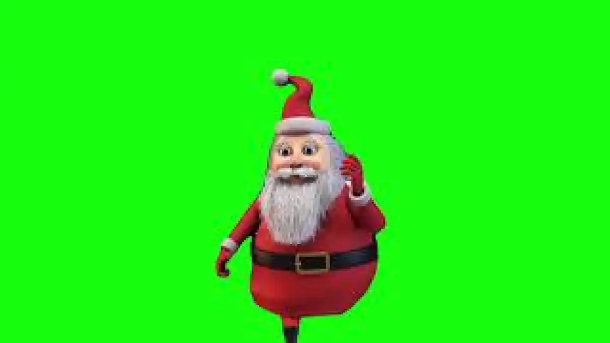 Santa Running Meme Green Screen