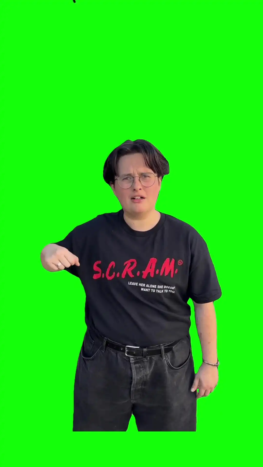 Scam Leave Everybody Alone green screen