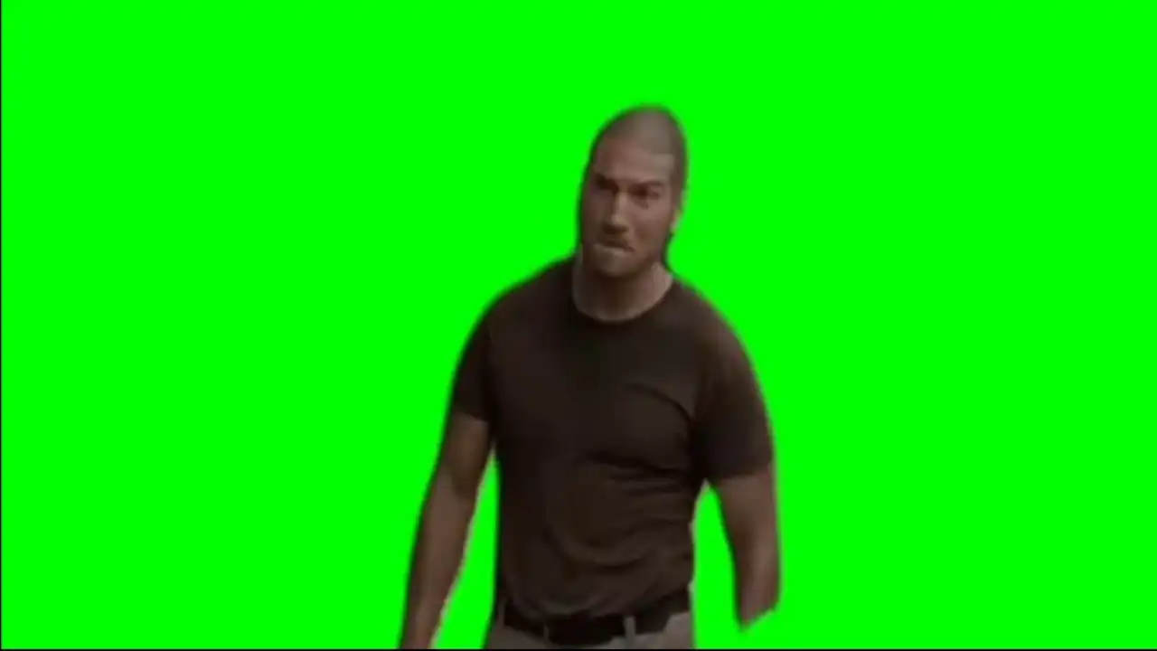 Shane giving smirk meme green screen