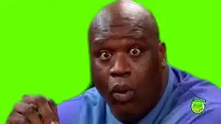 Shaq eating wings Green Screen