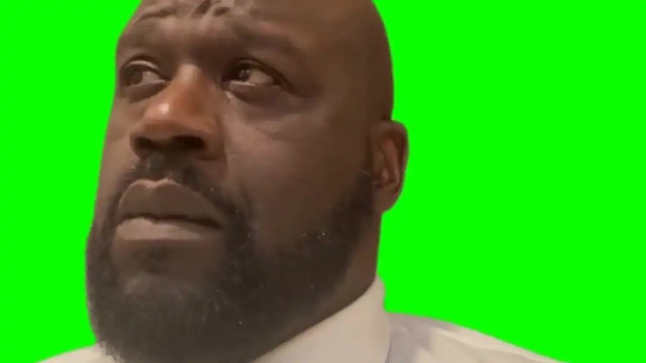 Shaq singing stop drop green screen