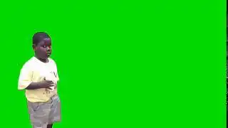 Shocked Black Kid Green Screen