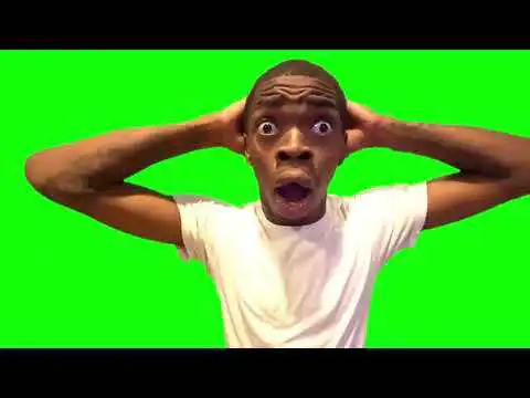 Shocked Face Meme Green Screen