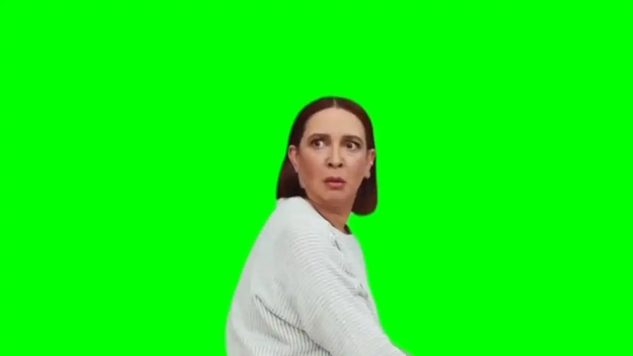 Shocked stare meme green sceeen