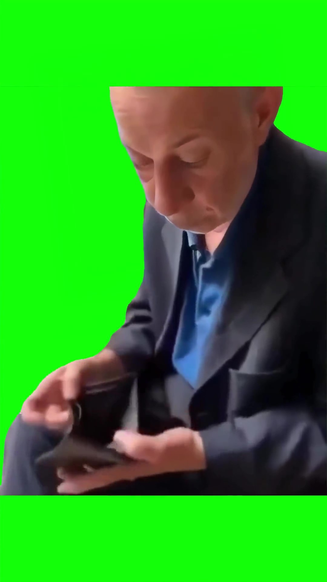 Shows empty wallet Green Screen Meme
