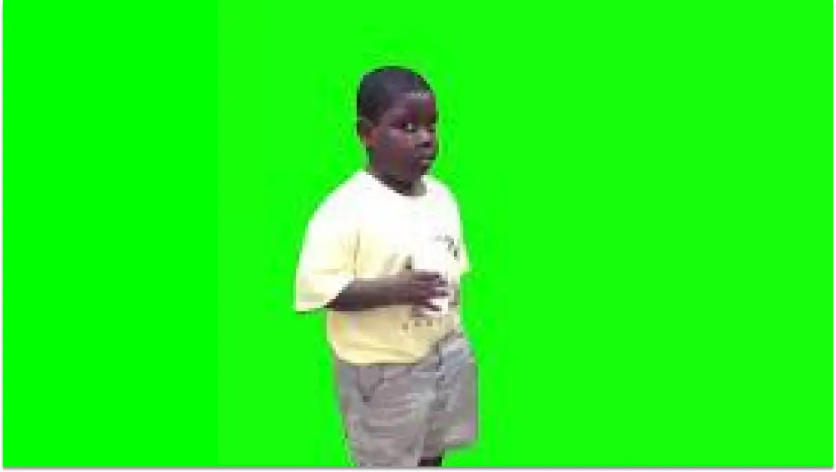 Shy Black Kid Meme GreenScreen