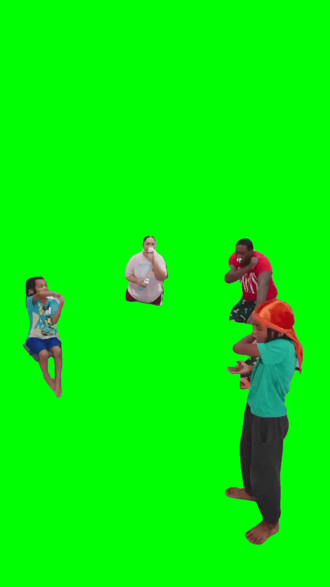 Sick family Coughing Meme Green Screen