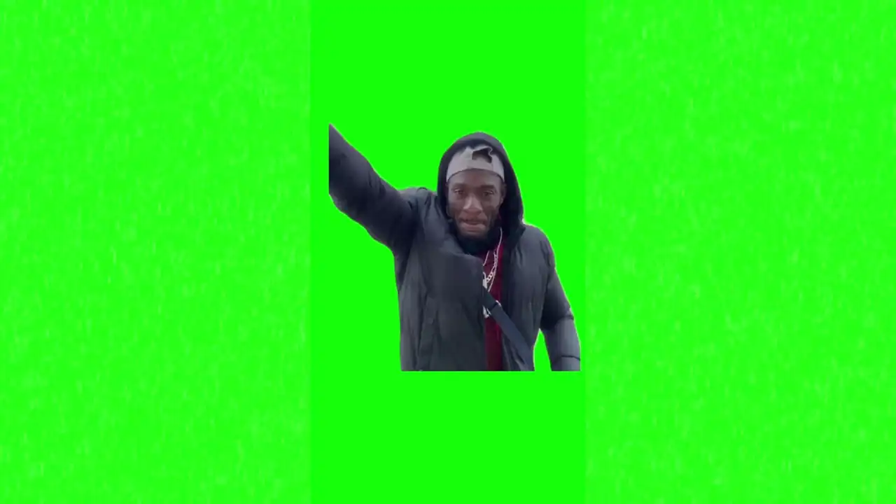 Silver RG vibing meme green screen