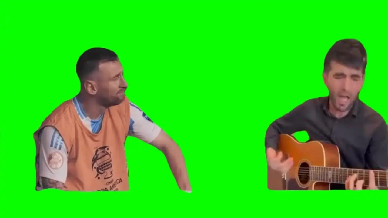 Singing sad song meme green screen