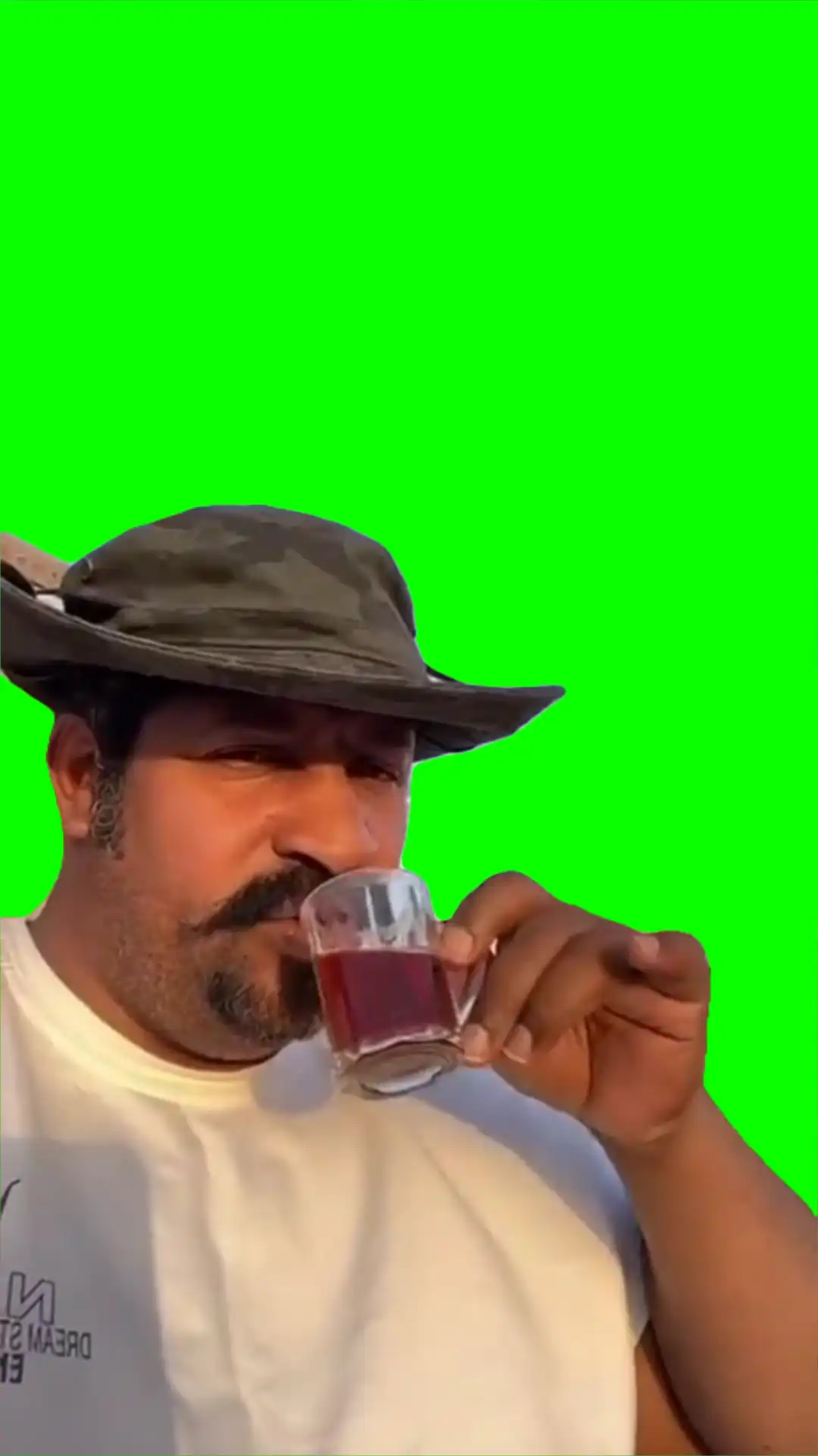 Sipping on Tea green screen