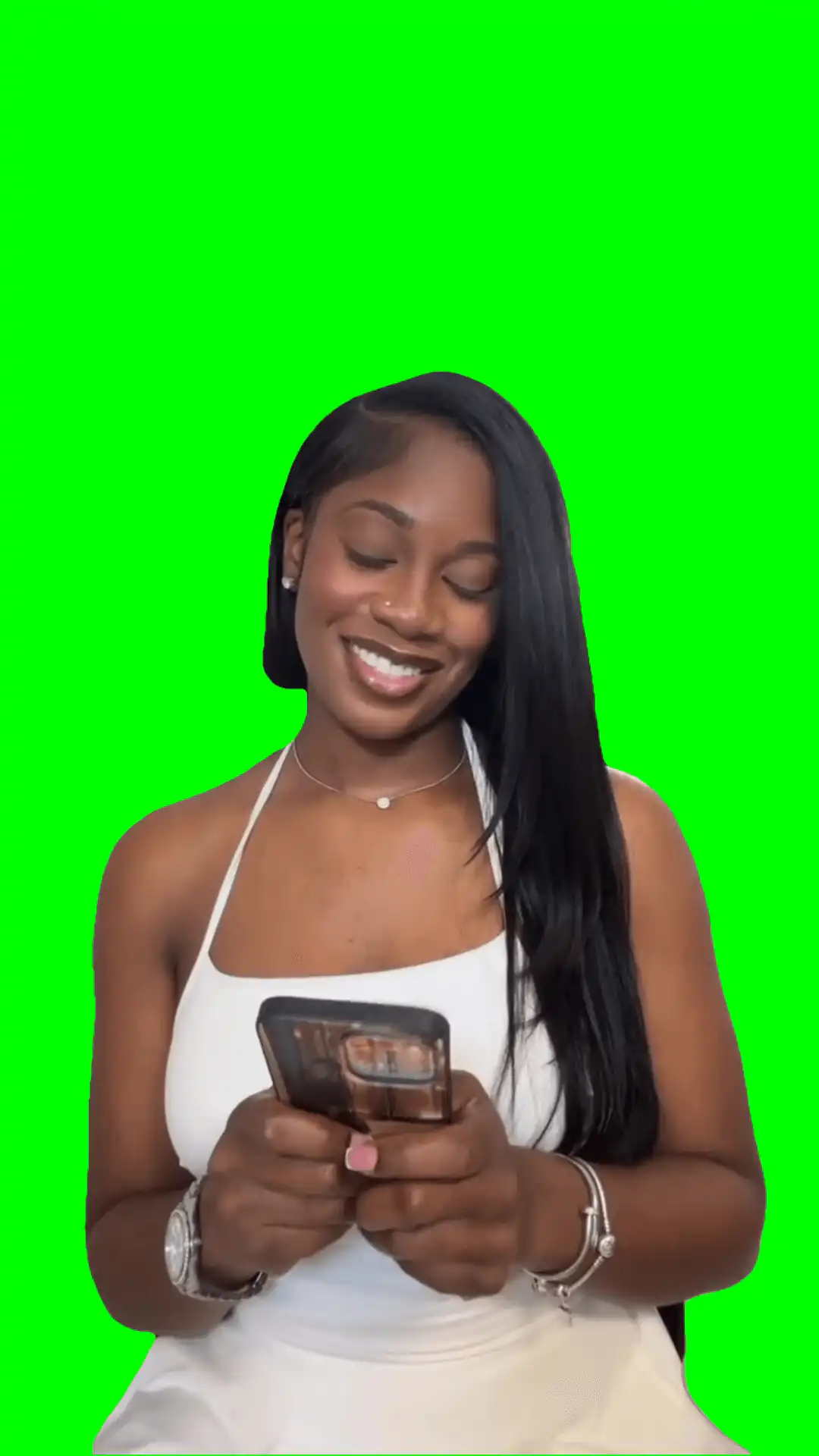 Sips on wine Meme Green Screen