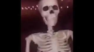 Skeleton Running With Bad To The Bone Green Screen