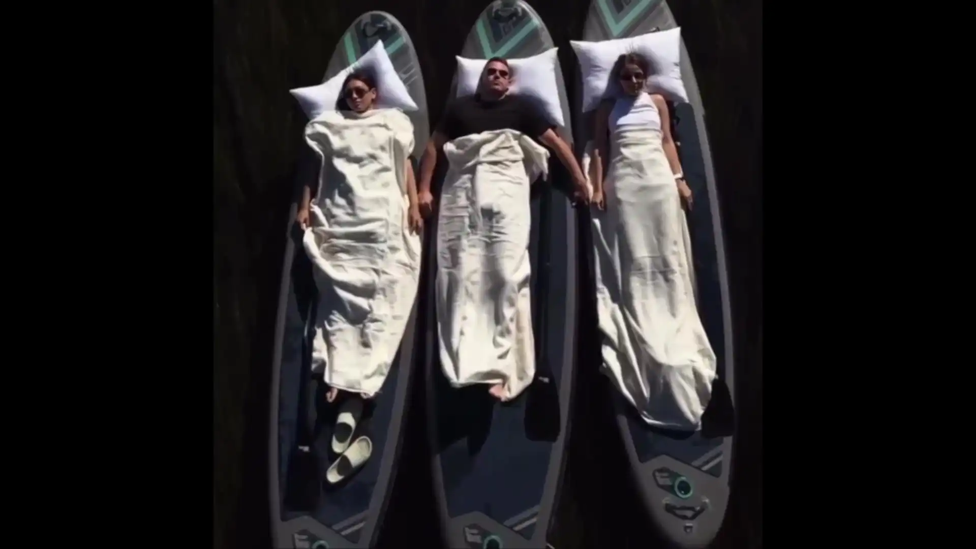 Sleeping on Paddleboards meme