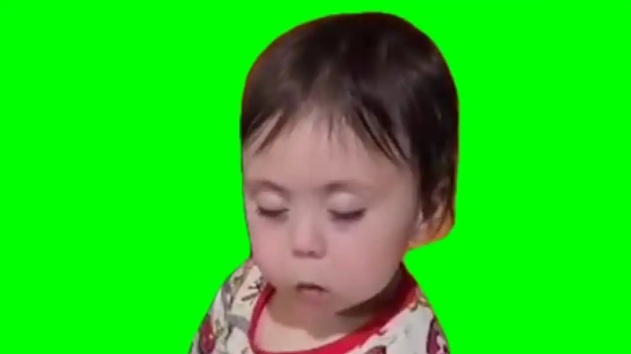Sleepy kid Green screen