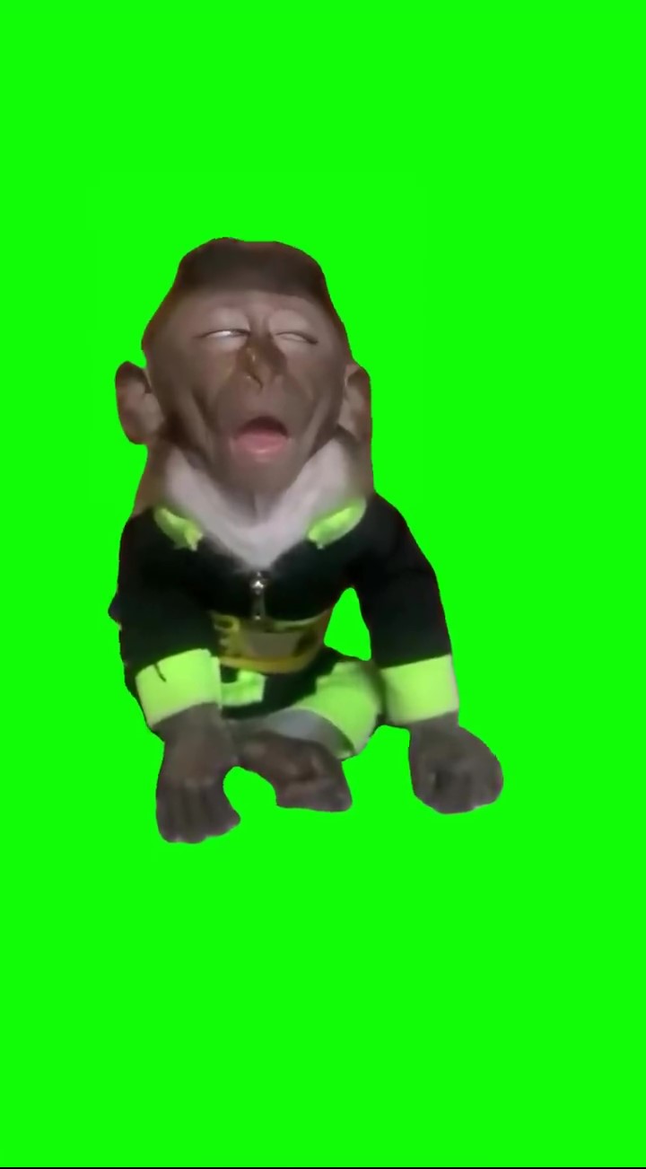 Sleepy Monkey Meme Green Screen