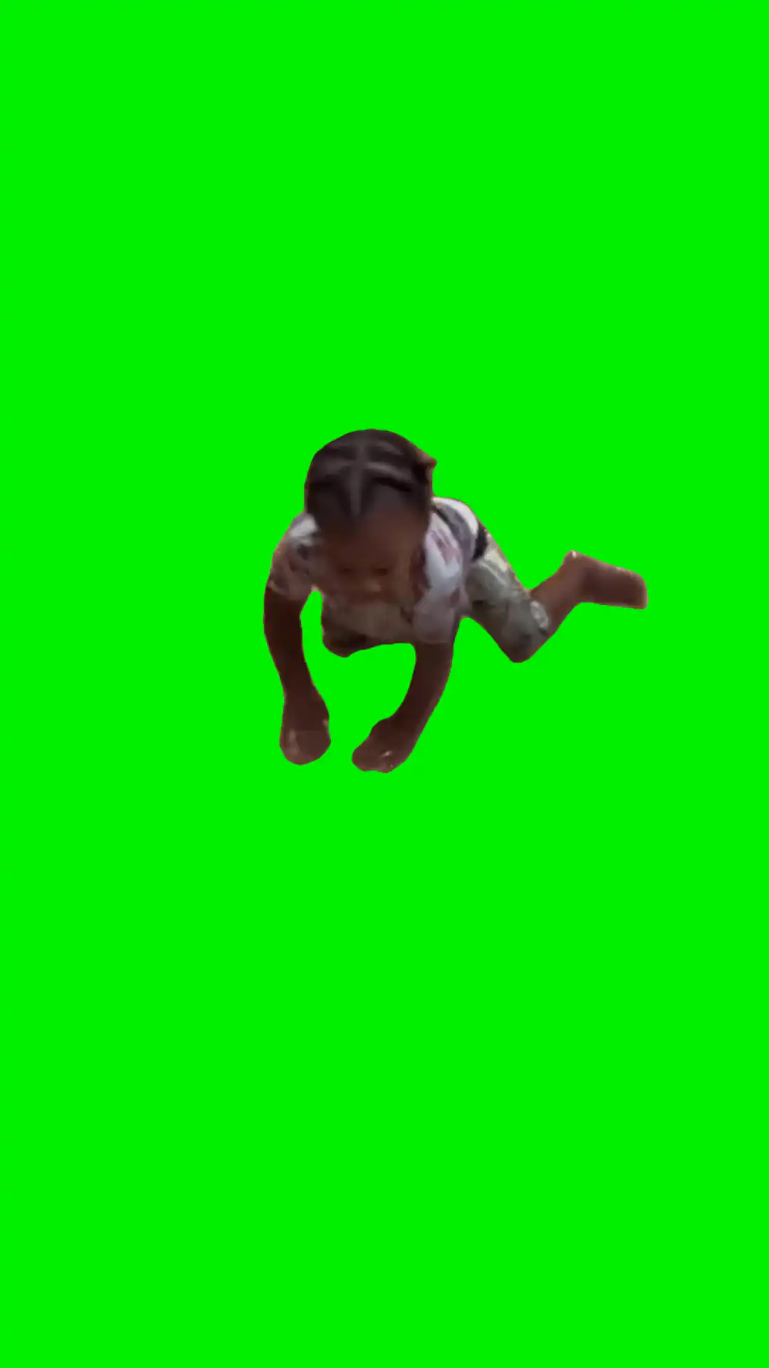 Slippery kid meme green screen
