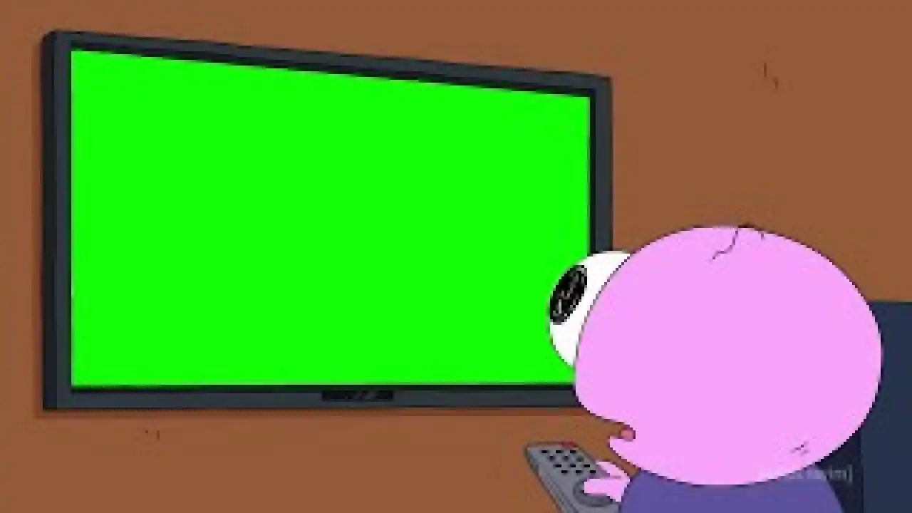 Smiling Friends dude check the news green screen