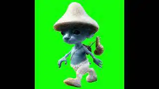 Smurf Cat Walking Meme Green Screen