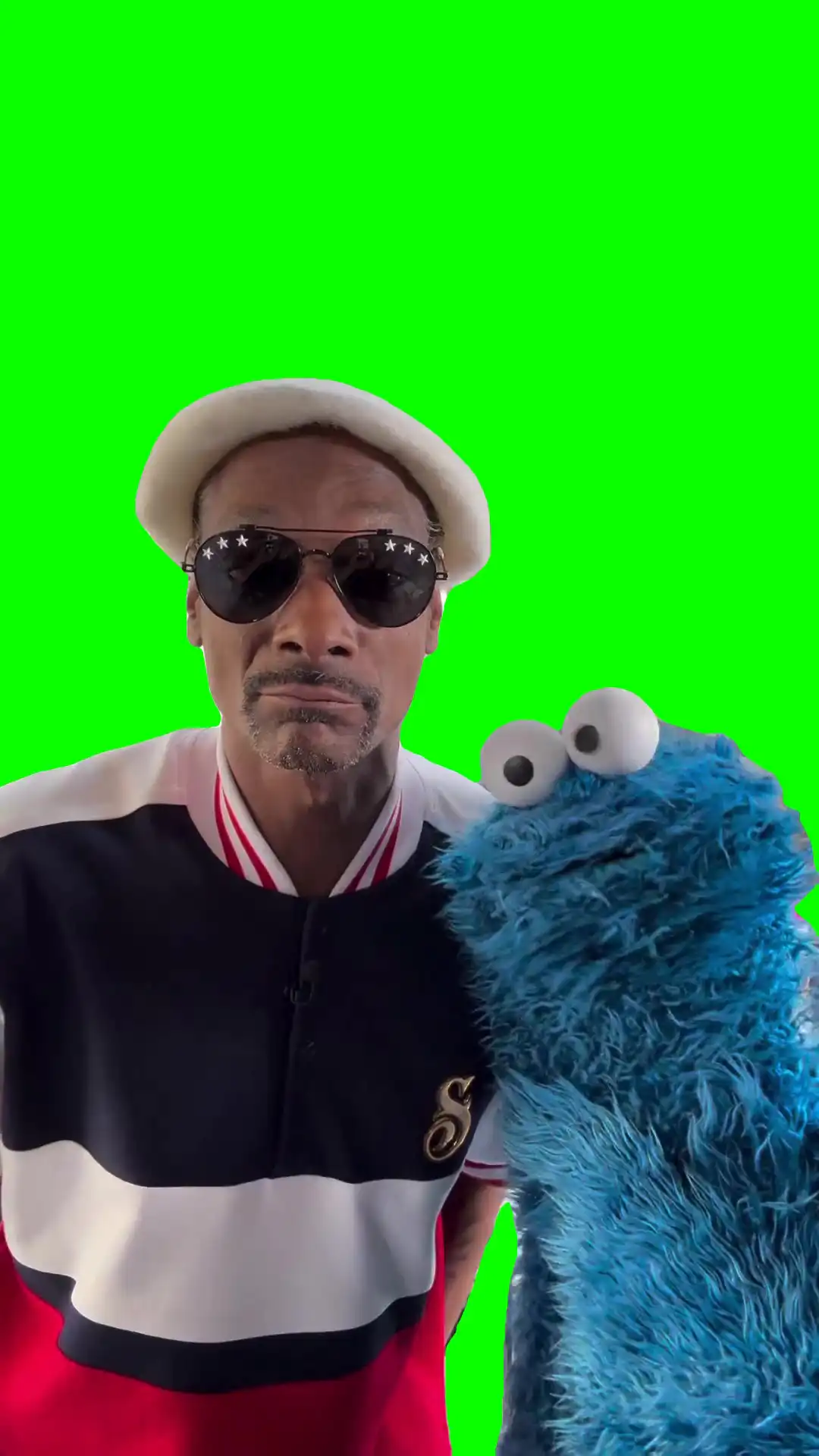 Snoop dogg & Cookie Mondter meme green screen