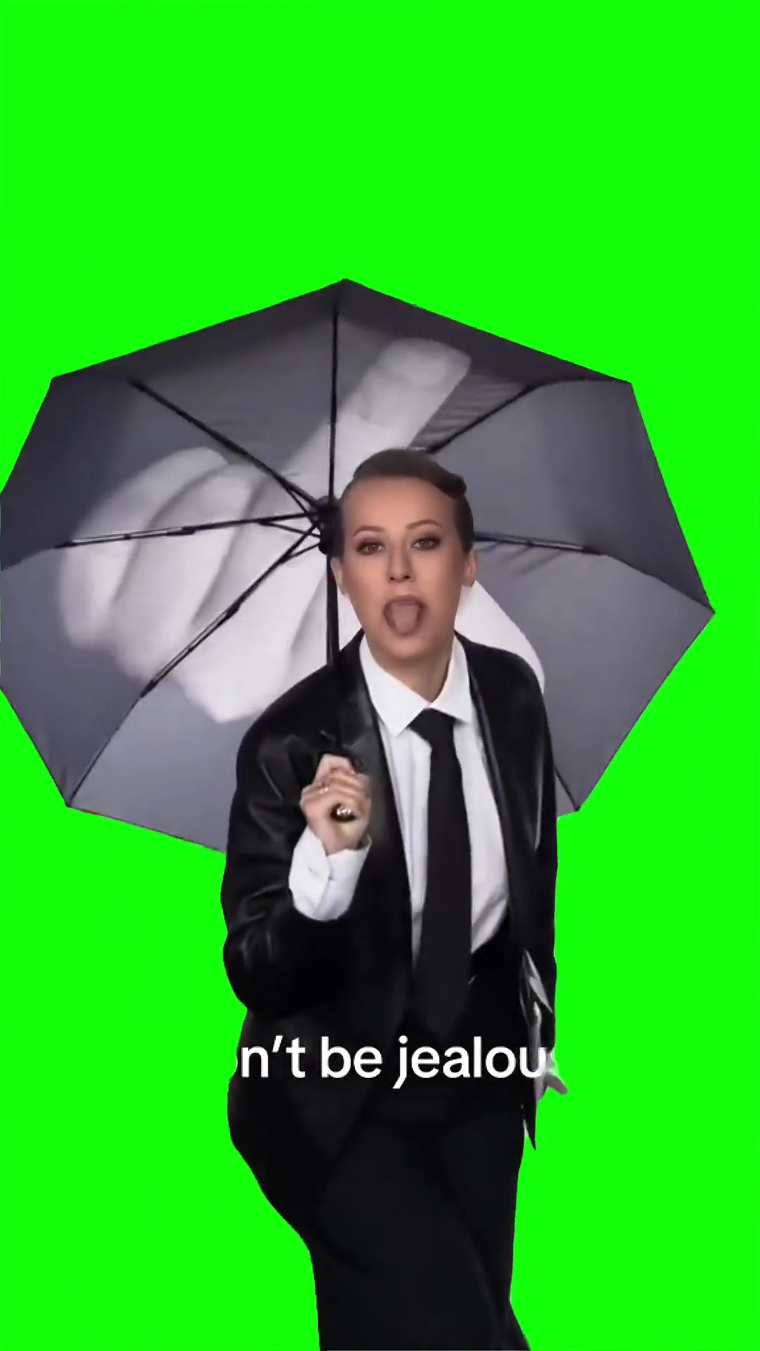 Sobchak umbrella finger Green Screen Meme