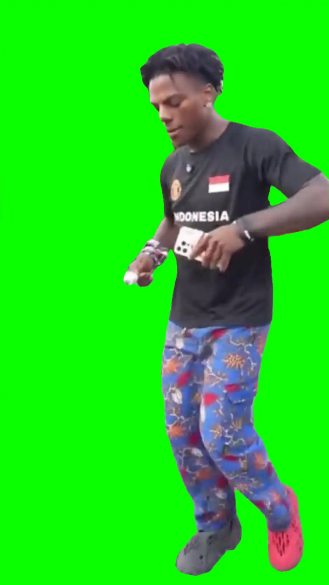 Speed dancing in Indonesia green screen