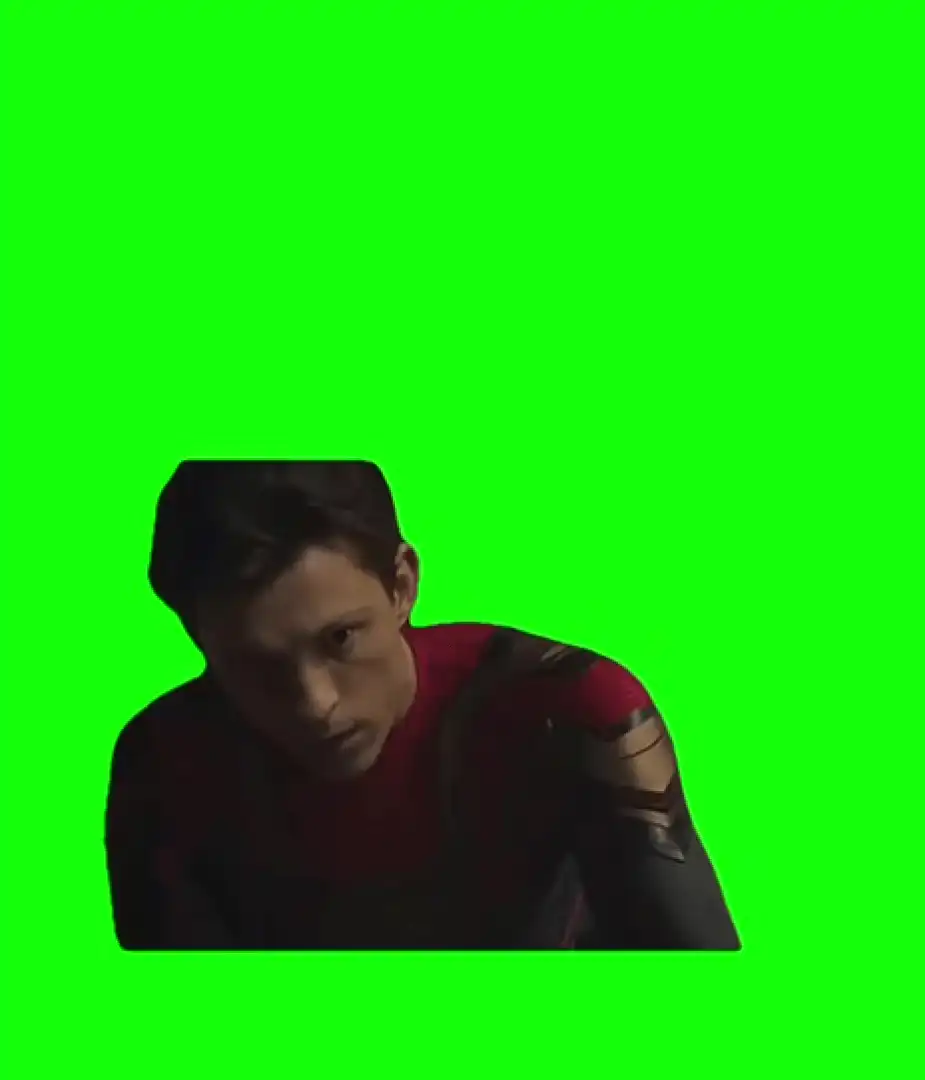 Spider-Man- when you realize Meme Green screen