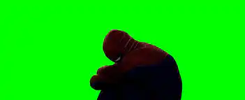 Spiderman Crying In Shower Green Screen