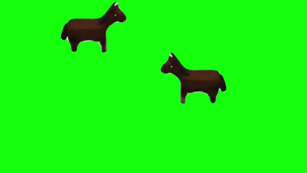 Spinning Horse Sticker Green Screen Green Screen
