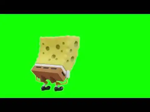 sponge bob twerk Green Screen