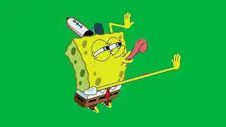Spongebob Licking Green Screen
