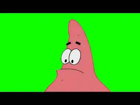 SpongeBob Patrick Blinking Green Screen