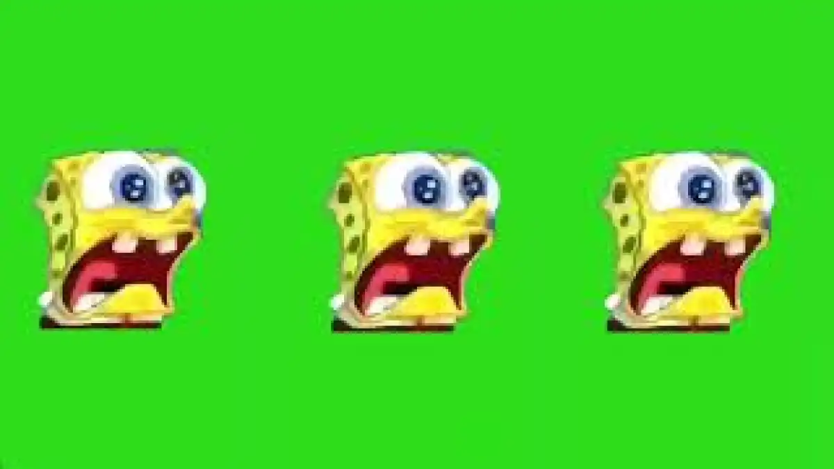 SpongeBob screaming meme Green screen