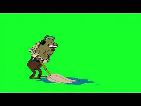 Spongebob Squarepants Surfin Summer Green Screen