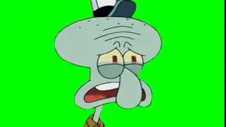 SpongeBob Squidward Crying Green Screen