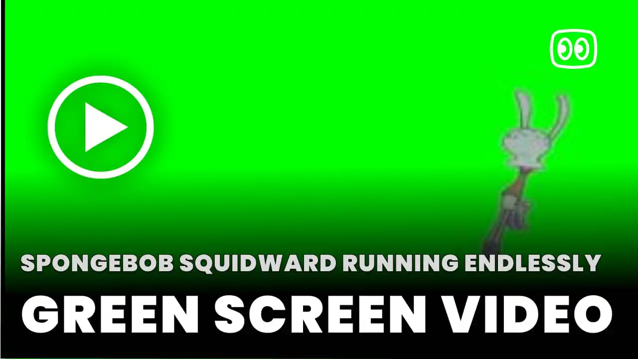 SpongeBob Squidward Running Endlessly Green Screen