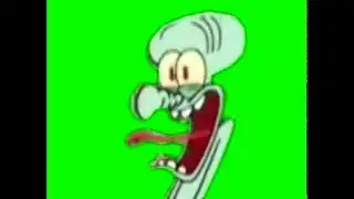 SpongeBob Squidward Screaming green screen