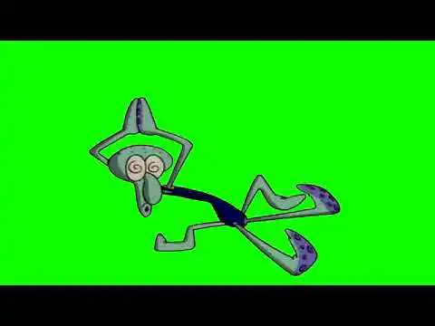 Squidward Dancing Green Screen