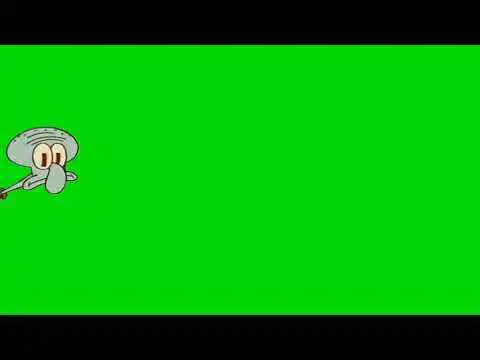 Squidward in the void full green screen