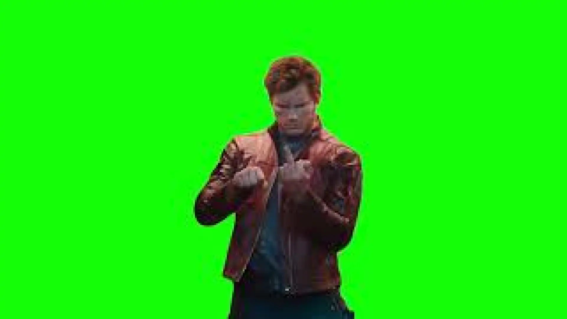 Star Lord Middle Finger Meme Green Screen