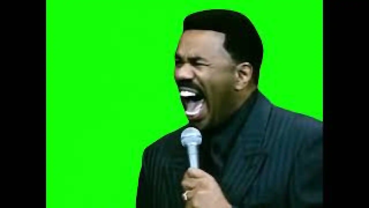 Steve Harvey Doing Monkey Noises Green Screen