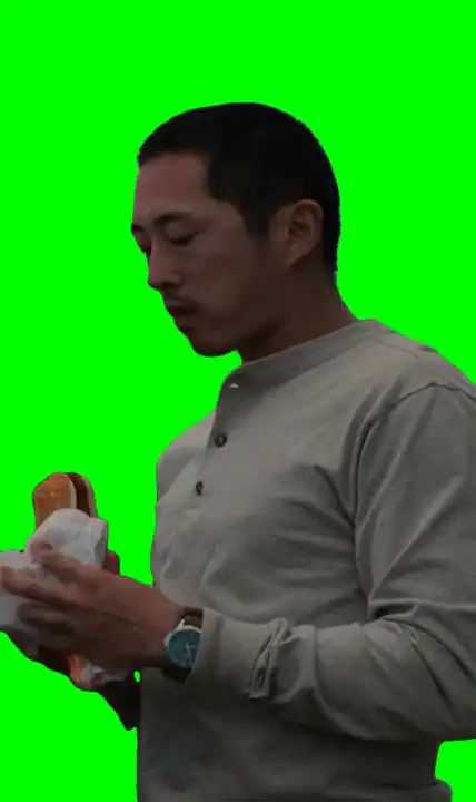Stress eating Meme Green Screen