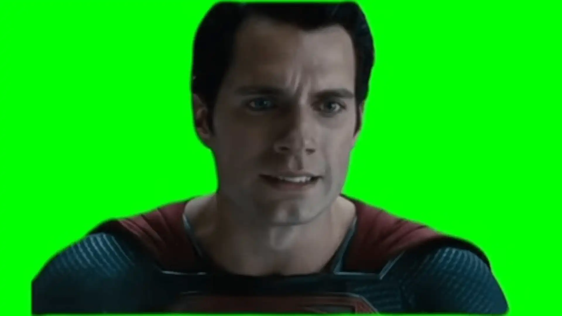 Superman screaming meme green screen